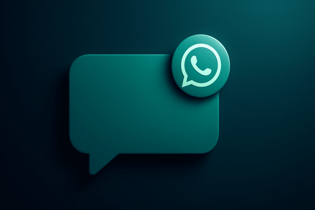Abstract verified chat bubble symbolizing natural WhatsApp opt-in consent.