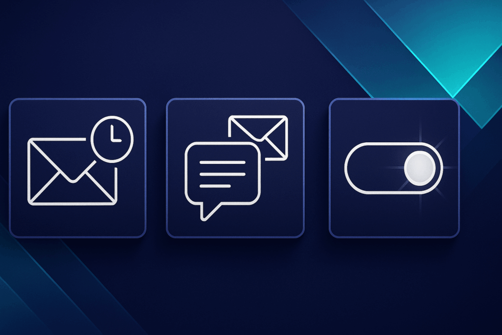 Simple visual steps for setting away messages, welcome messages, and quick replies in WhatsApp Business