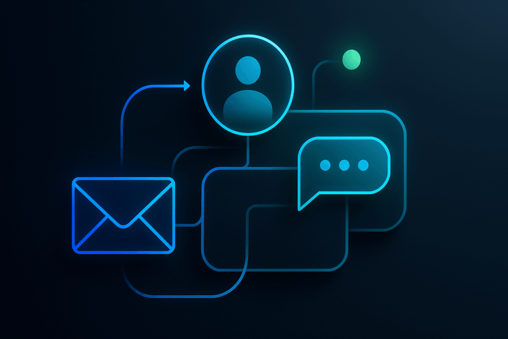 How to automate WhatsApp messages for small business — chat bubbles, automation gear, and scheduling calendar