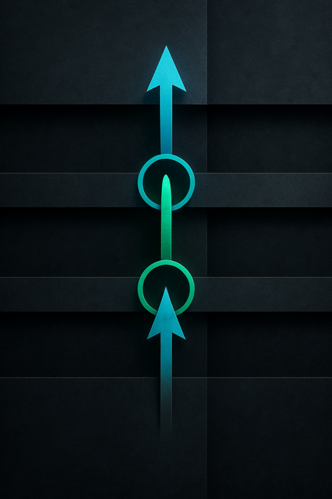 Abstract navigational waypoints through WhatsApp broadcasting constraint layers