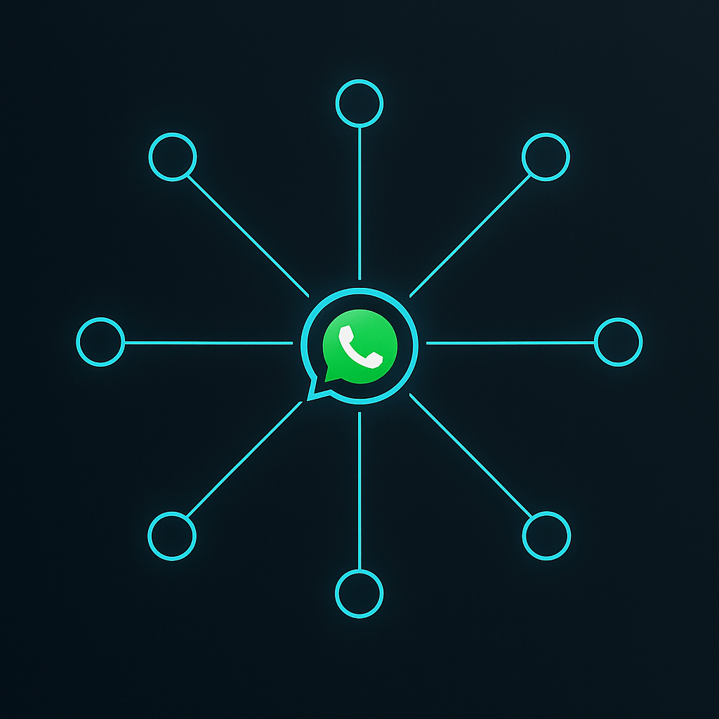 SimplWhatsApp Channel Connection Hub Central hub with radiating channel connections